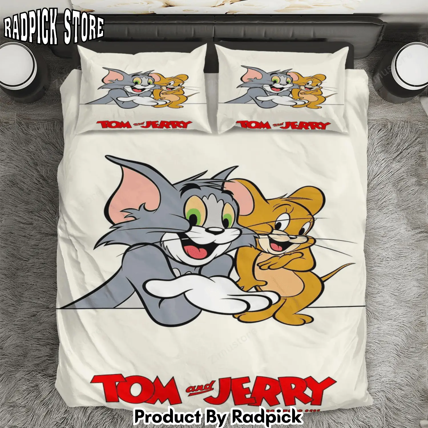 Radpick tom and jerry poster 3 3pcs 3pcs bedding set duvet cover and pillow cases gift for fan rp327703